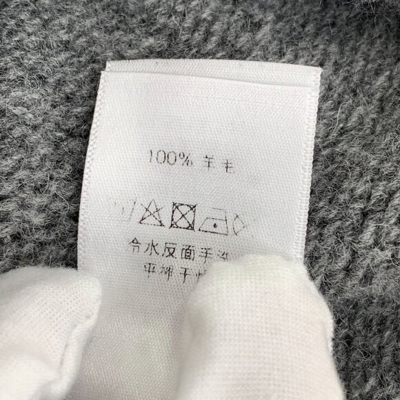 Céline Gray Wool Sweater With Distressed Hem & Sleeves Size S - Picture 6 of 8